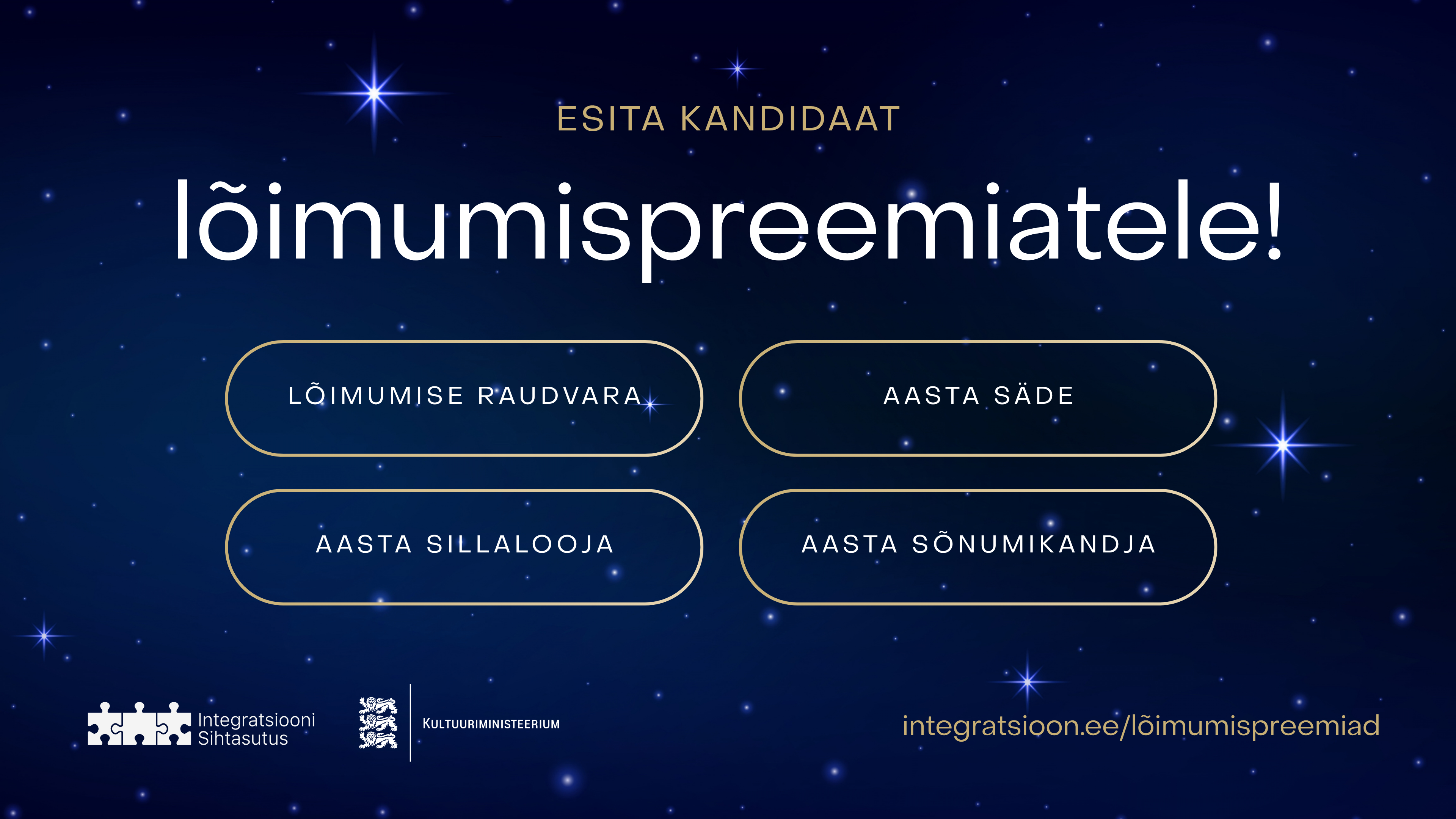 Lõimumispreemiad 2026 est