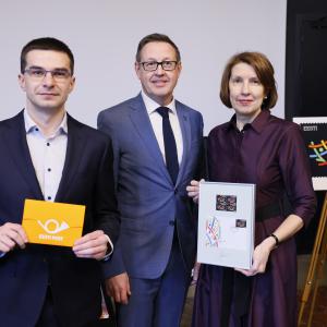 The Cultural Diversity Year and Omniva issued the first postage stamp of the theme year, which can now be used to share joy across Estonia and beyond (Aron Urb)