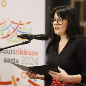  Kultuuriminister Heidy Purga  avamas Tallinna Muusika- ja Balletikoolis kultuuririkkuse aastat.