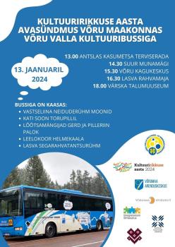 Kultuuririkkuse aasta avamine Võru valla kultuuribussiga